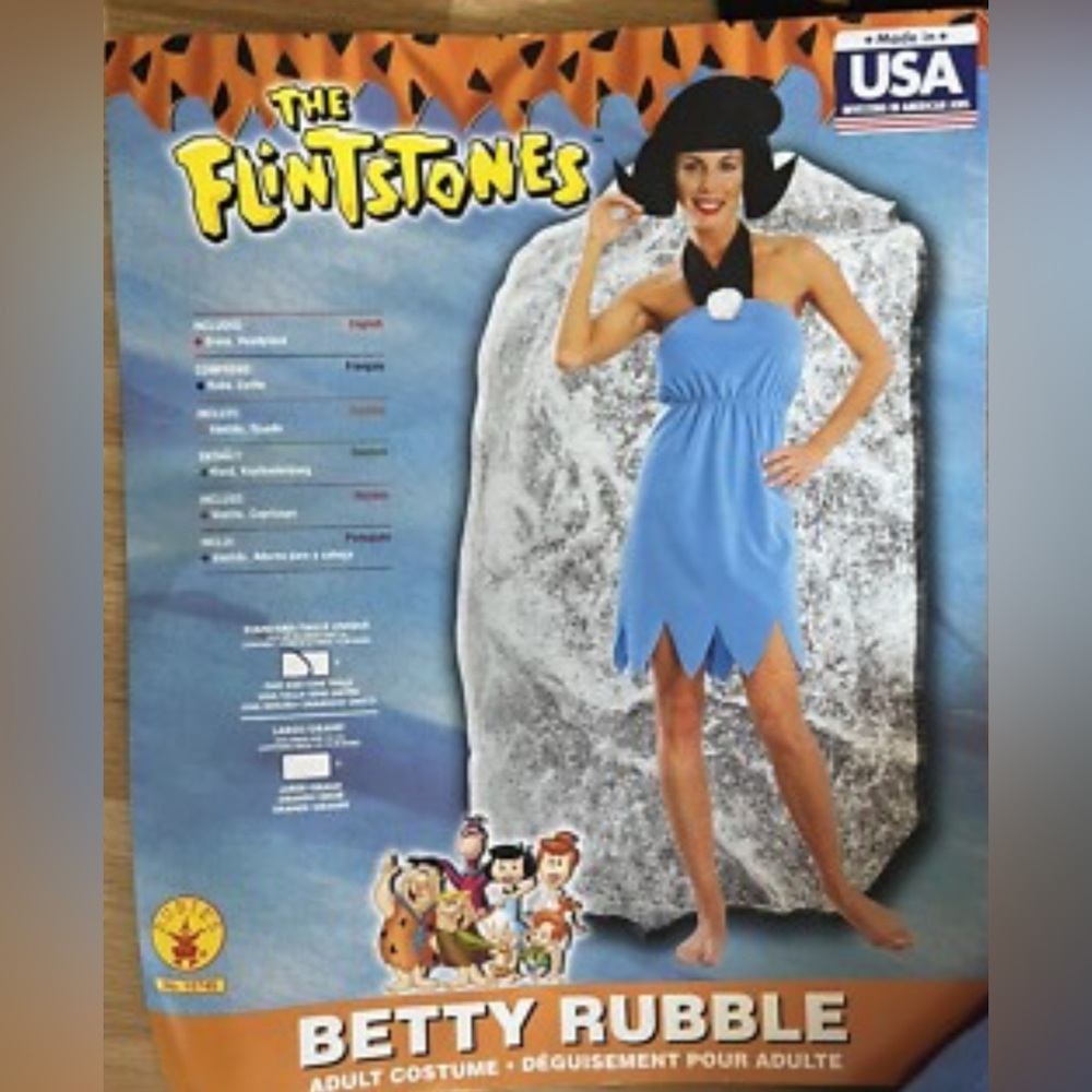 Flintstones Betty rubble costume. Deluxe. Cavewoman. Large.